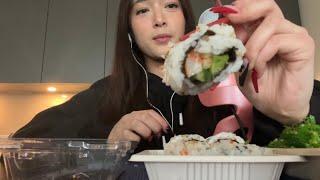 ASMR sushi mukbang mouth sounds 