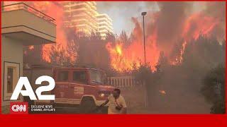 Video e frikshme zjarrfikësit në rrezik në Shëngjin rrethohen nga flakët në pak sekonda