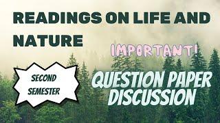 Readings on life and genderquestion paper discussion second semester kannur University