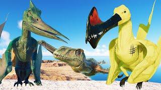 Jurassic World Evolution 2Pteranodon VS Tropeognathus Dimorphodon Dinosaurs Fight