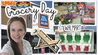 First Grocery Haul of SUMMER  New items at ALDI Shop with me & Haul PLUS Walmart Haul