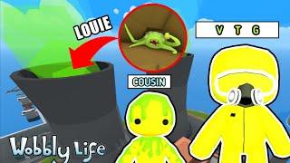 Me and my cousin found a monster  in wobbly life On vtg