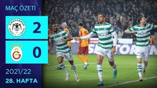 ÖZET Konyaspor 2-0 Galatasaray  28. Hafta - 202122