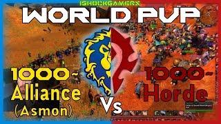 1000 Alliance Asmongold Vs 1000 Horde World PvP Both Factions Perspectives