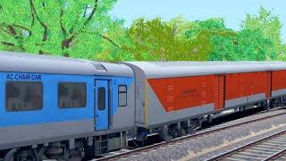 LHB PARCEL VAN FAILED COUPLING WITH SHATABDI RAKE  INDIAN TRAIN SIMULATOR RAILWORKS