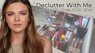 MAKEUP DECLUTTER 2023 Lipstick Lip Liner & Lip Gloss