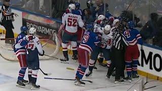 Tom Wilson Involved In Rangers-Capitals Scrum