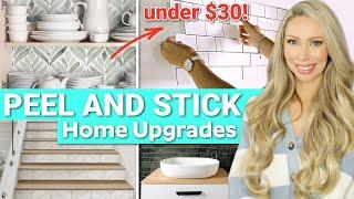 30 *RENTER FRIENDLY* PEEL & STICK HOME UPGRADES Damage Free & Removable