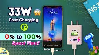 Realme Narzo N53 Extreme Battery Charging Test 0-100%  33W कितना Faster  Realme Narzo N53