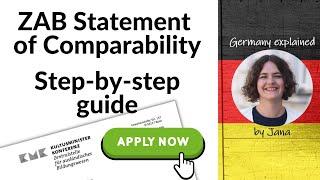 ZAB degree recognition Statement of Comparability online application guide #HalloGermany