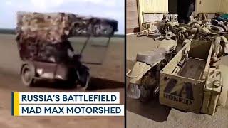 Ukraine Russian forces using Mad Max-style motorbike version of the Turtle Tank