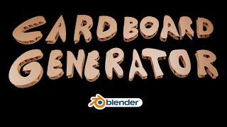 Blender Geometry Nodes - Cardboard Generator