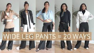 24 Ways to Wear ONE Pair of Wide Leg Pants in *UNDER 10 MINS*  + Announcement  Slow Fashion