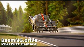 NURBURGRING Jump Compilation BUT With REALISTIC DAMAGE MODEL #6  BeamNG Drive