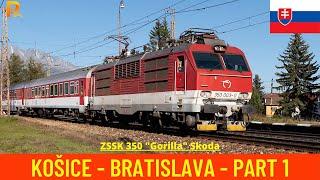 Cab Ride Košice - Poprad Tatry Košice - Bratislava 13 Slovakia train drivers view 4K