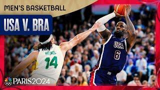 Team USA is ON TO THE SEMIS in mens basketball after blasting Brazil  Paris Olympics  NBC Sports