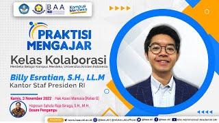 Praktisi Mengajar-Billy Esratian S.H. LL.M  Kelas G - Hak Asasi Manusia - Kamis 3 November 2022