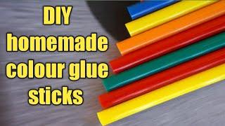 DIY homemade colour glue sticks