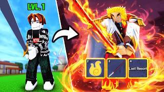 Going From Noob To Flame Hashira Rengoku in Blox Fruits