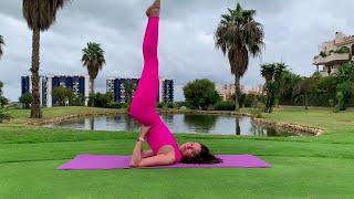 Contortion Training. Workout yoga. Legs Flexibility. Fitness Flexible Girls.
