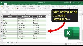 Cara Mudah Membuat Warna Baris Selang-seling di Excel