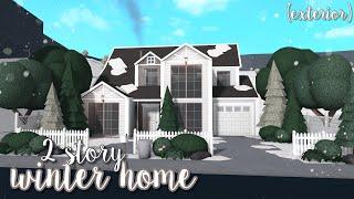 2 story winter home exterior ୨୧  bloxburg speedbuild  luminto