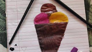 Amazing cone drawing and painting ️ by Hooria Arts and Crafts