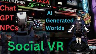 Turing Testing AI NPCs and Their Worlds in the Free Social VR Game Riff XR via MR and Kat VR