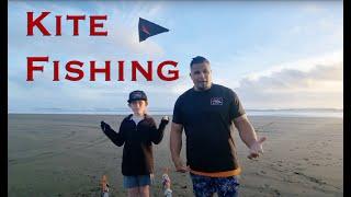 Kite Fishing Muriwai Beach West Coast Auckland NZ With Flexiwing Kites