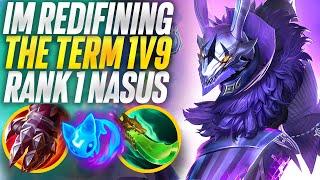 Redifining the term 1v9 in HIGH ELO Rank 1 Nasus   Carnarius  League of Legends