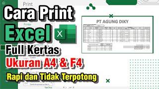 Cara Print Excel Tanpa Terpotong Full Kertas A4