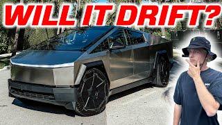 TESTING THE TESLA CYBERTRUCK - WILL IT DRIFT? + REACTIONS