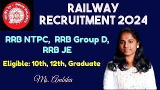 Railway Recruitment Official Calendar OUT 2024  RRB Recruitment 2024  TAMIL