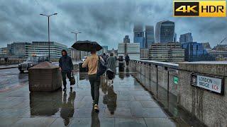 3 Hours London Rain Ambience - 2024 ️ London Rain Walk Compilation  Best Collection 4K HDR