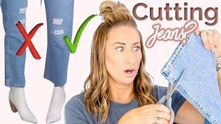 Skinny Jeans are OUT??  How to CUT Jeans to Make them Work for YOU {Over 40}