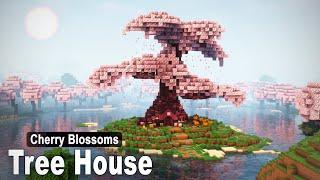 Minecraft How to build a Cherry Tree House  Tutorial