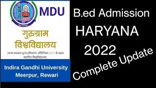 B.ed admissions open for session 2022-23 from MDU Rohtak University best colleges list in Haryana