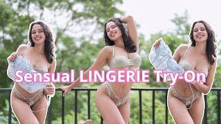 Stunning Outdoor Lingerie Haul   Natural Beauty Try-On Session in Nature