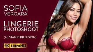 Colombian beauty Sofia Vergara Lingerie Photoshoot done by Stable Diffusion and AI
