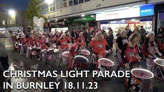 Batala Lancaster Drums at the Christmas Lights turn on in Burnley 18 November 2023