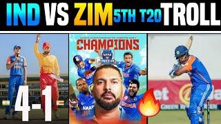 IND VS ZIM 5TH T20I TROLL   TELUGU TROLLS GILL  SAMSON  MUKESH KUMAR  DUBE