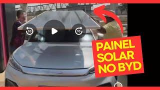 BYD Dolphin Sendo Carregado com Painel Solar no Off-Grid