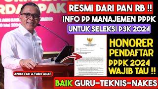 INFO PP MANAJEMEN ‼️ UNTUK SELEKSI PPPK 2024 ‼️GURU TENDIK NAKES TEKNIS‼️