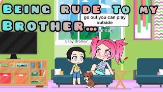 Why Im Being Rude To My Little Brother l GachaLife