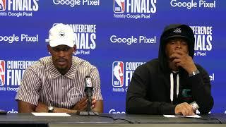Jimmy Butler and Kyle Lowry Talk End of Miami Heat Season Battling Through Injuries Pain Of Losing