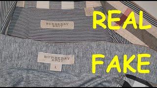 Burberry shirt real vs fake review. How to spot fake Burberry Brit shirts