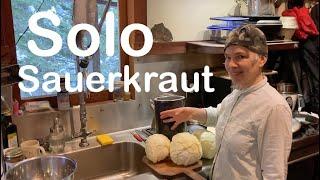 Making Sauerkraut German Style for the First Time Solo