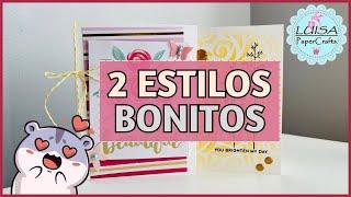 ️ 2 Ideas de TARJETAS super SENCILLAS y super CHULAS  CARDMAKING Paso a Paso