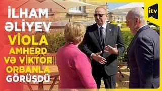 Prezident İlham Əliyev Oksfordda İsveçrə Prezidenti və Macarıstanın Baş naziri ilə söhbət edib