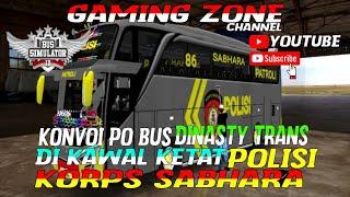 mabar bussid rombongan konvoi dinasty trans dikawal ketat oleh satuan korps sabhara 2024